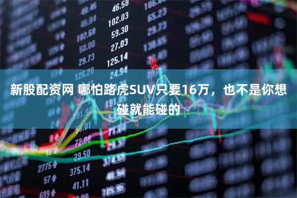 新股配资网 哪怕路虎SUV只要16万，也不是你想碰就能碰的