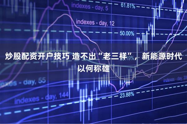 炒股配资开户技巧 造不出“老三样”，新能源时代以何称雄